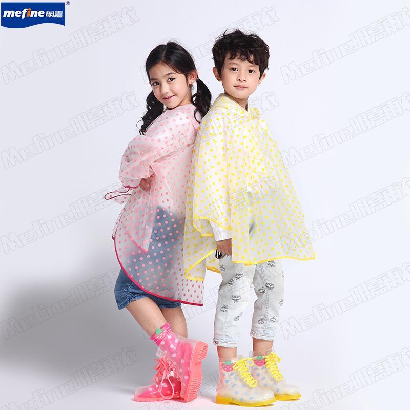 Ϳ EVA ~     л ʼ/Cute little EVA children~s fashionable green raincoat poncho students Essentials